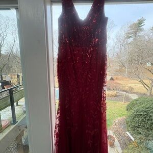 Ever Pretty Red Sequin Gown